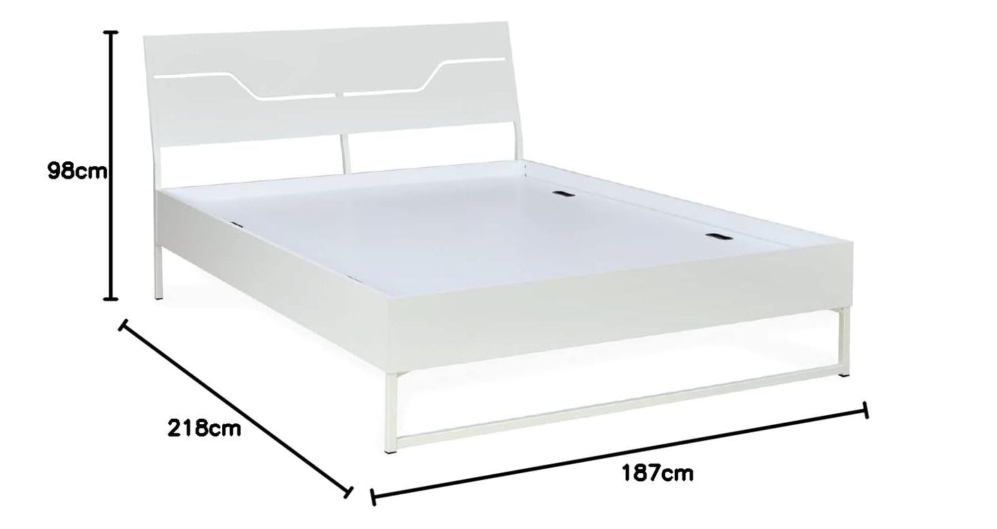 Rj Art Sleep Hybrid Wood And Metal Structure Grande Bed, Lightweight And Portable