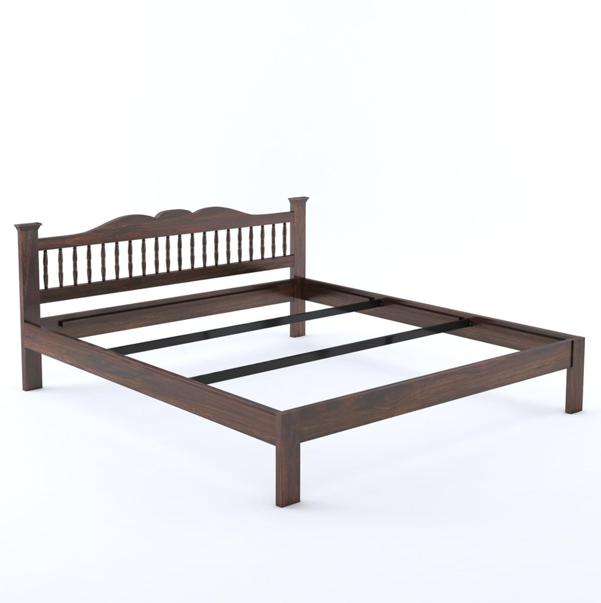 Wood Arch Bed Without Storage | Wood Double Bed Cot Bed For Bedroom Furniture | Sheesham