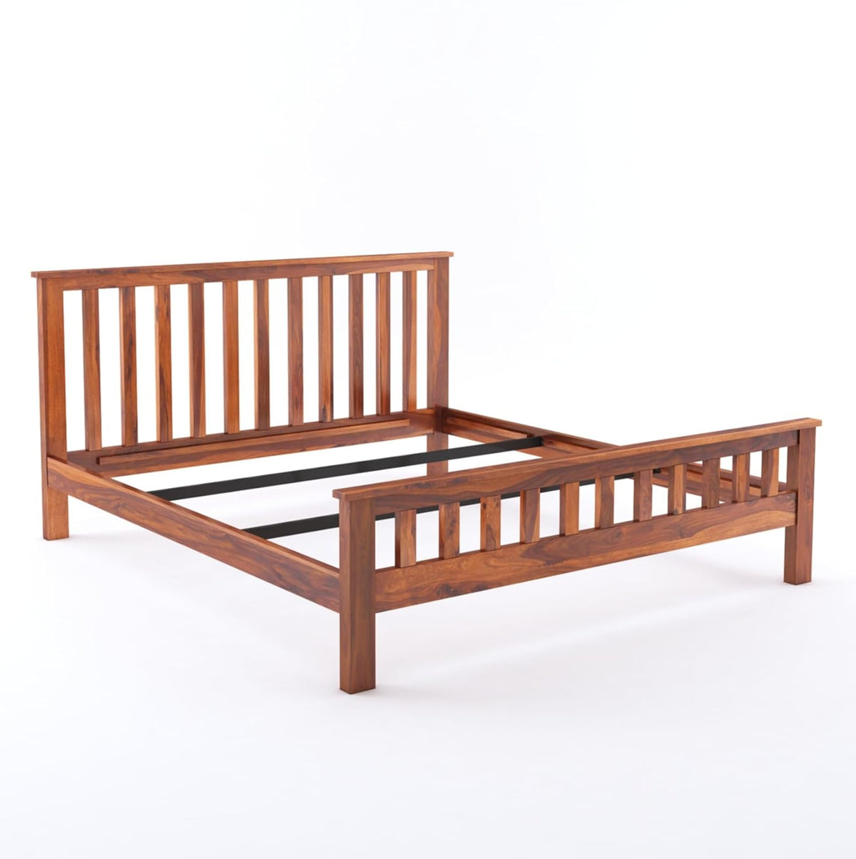 Wood Bed Without Storage | Wood Double Bed Cot Bed For Bedroom Furniture | Sheesham