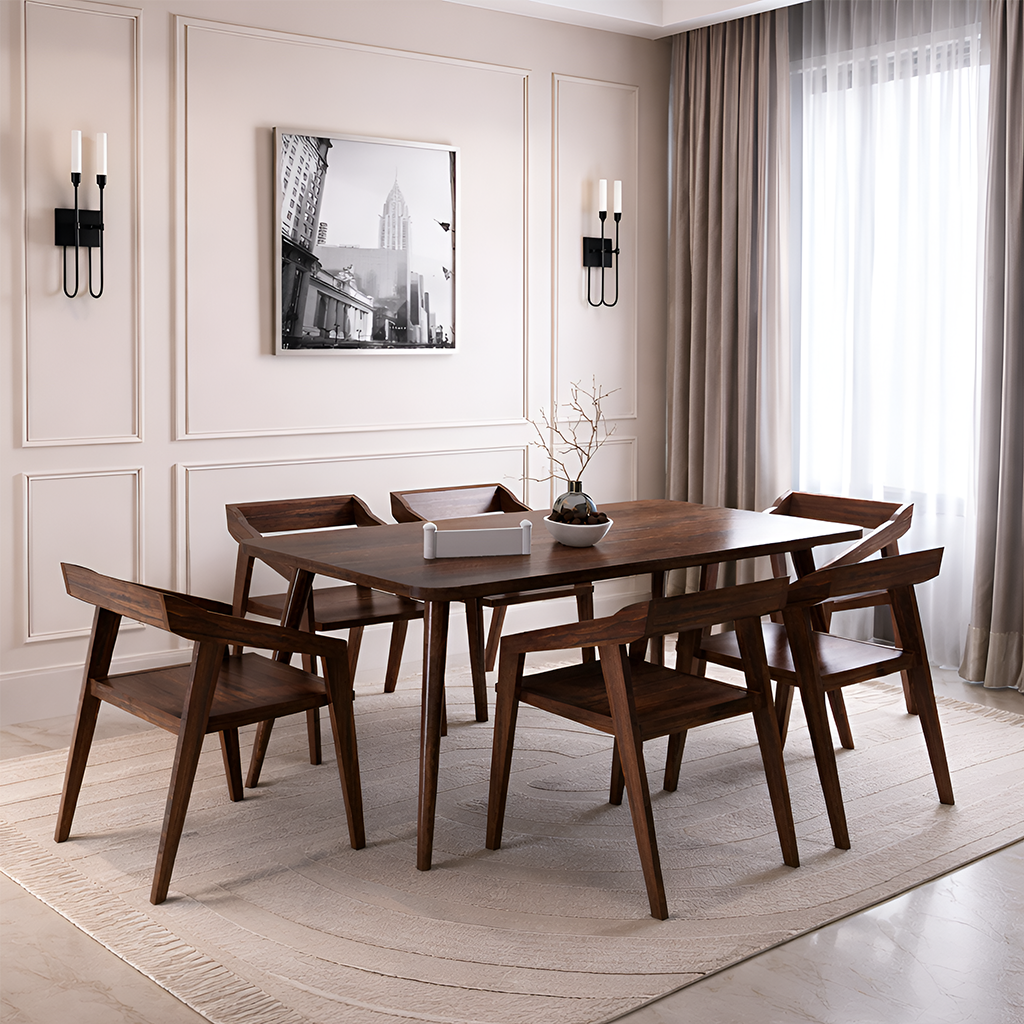 Olviana Sheesham 6 Seater Dining Set - 3 Years Warranty