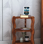 Zylin Solid Sheesham Wood Bedside Table - 3 Years Warranty