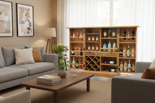 {"alt" => "Rjart Sheesham Regular Brass Design Home Bar Cabinet"}