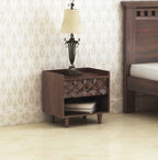 Tavon Solid Sheesham Wood Bedside One Drawer Storage - 3 Years Warranty