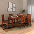 Sevilla Solid Sheesham Wood 6 Seater Dining Table Set - 3 Years Warranty