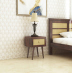 Cayden Solid Sheesham Wood One Drawer Bedside Cane - 3 Years Warranty