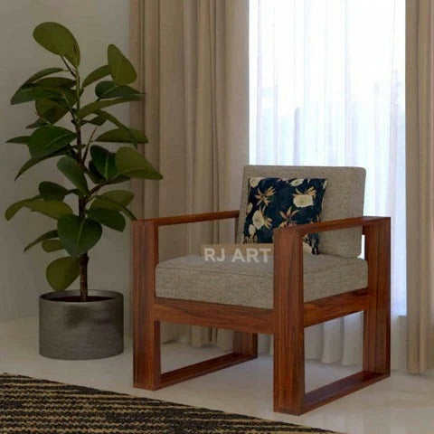 Rjart Euro Sheesham Single Seater Sofa - 3 Years Warranty