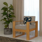 Rjart Euro Sheesham Single Seater Sofa - 3 Years Warranty