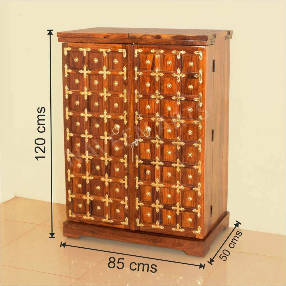 Rjart Wood Light Walnut Finish Bar