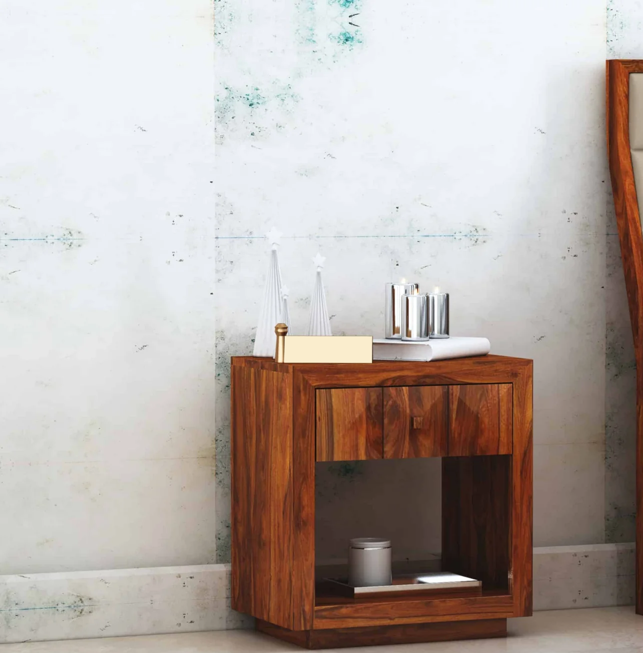 Treso Sheesham Bedside Table - 3 Year Warranty