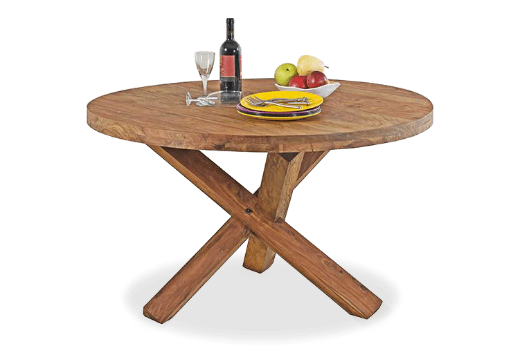 Rjart Solid Wood Capital Round Dining Set