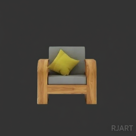 {"alt" => "Rjart Crew Sheesham Single Seater Sofa With Side Pocket - 3 Years Warranty"}