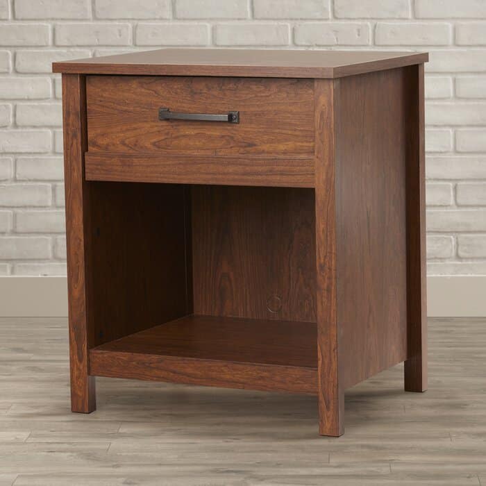 Narin Solid Sheesham Wood Bedside Table With One Drawer Storage - 3 Year Warranty