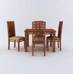 Savora Solid Sheesham Wood 4 Seater Dining Table Set - 3 Years Warranty