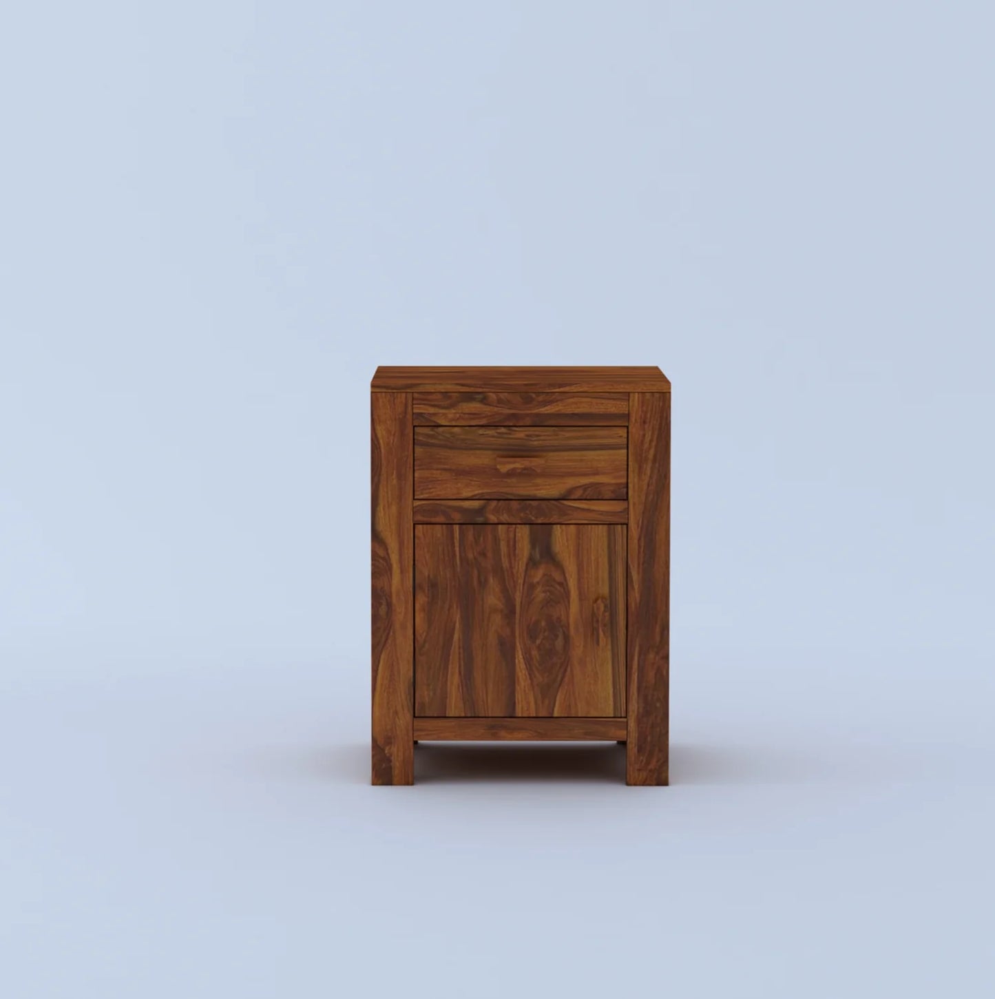 Verlix Sheesham Bedside With Drawer And Door Storage - 3 Years Warranty