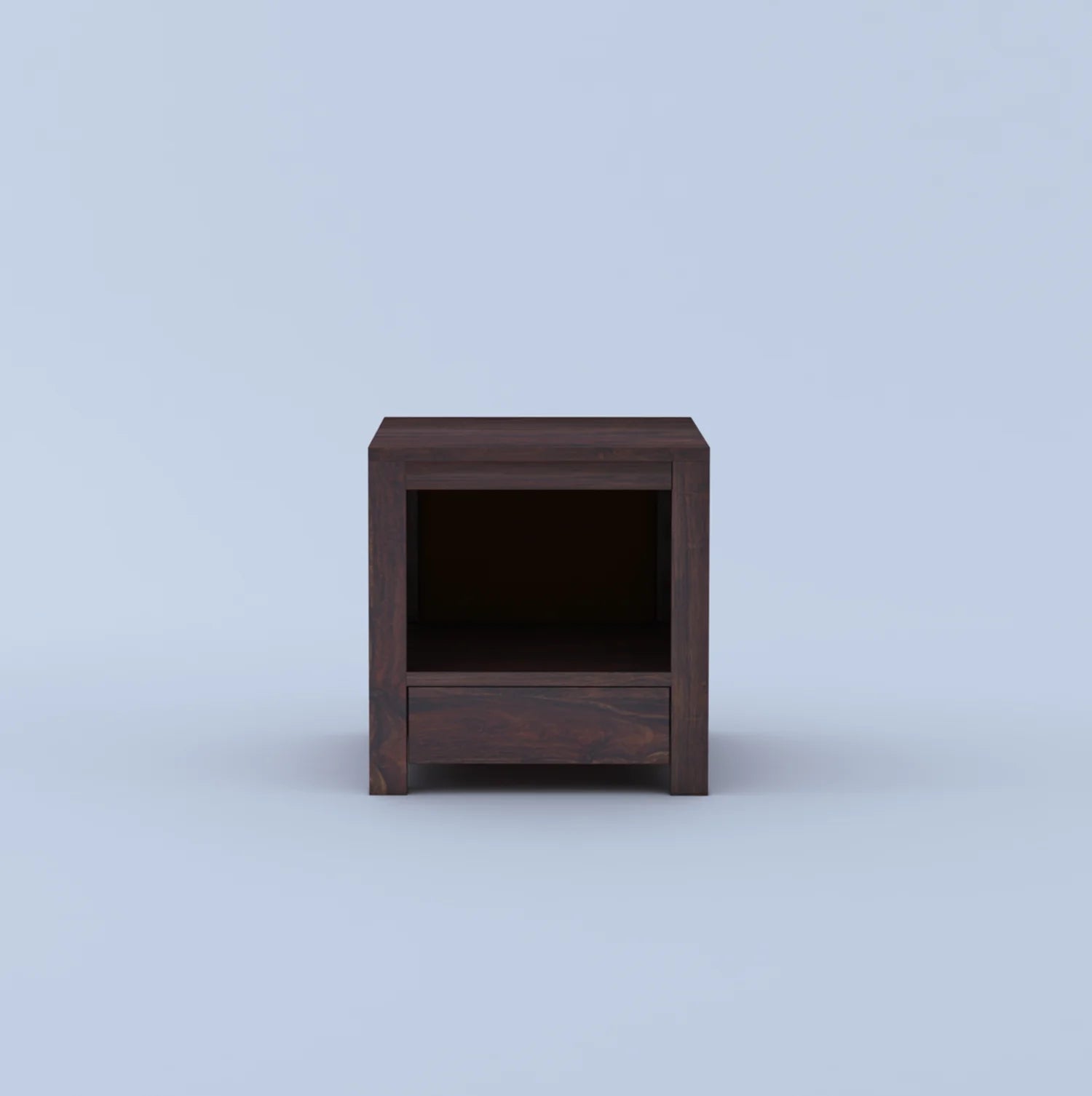 Merlox Solid Sheesham Wood Bedside Table With One Drawer Storage - 3 Years Warranty