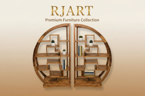 {"alt" => "Rjart Solid Wood Cube Arch Bookcases"}