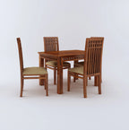 Savora Solid Sheesham Wood 4 Seater Dining Table Set - 3 Years Warranty