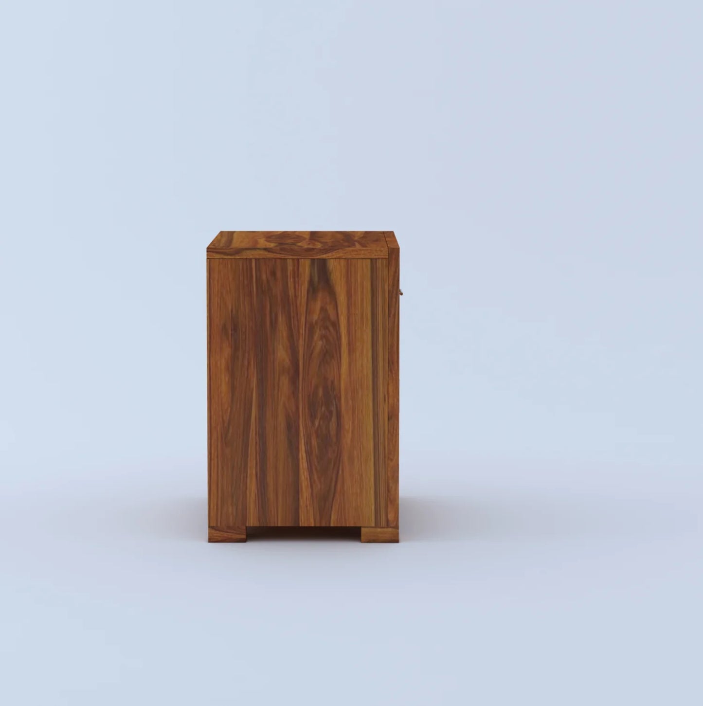 Zyra Sheesham Bedside With Drawer And Door Storage - 3 Years Warranty