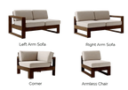 Rjart Solid Wood Cube L Shape Sofa