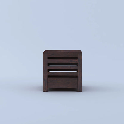 Merlox Sheesham Bedside Table With One Drawer Storage - 3 Years Warranty