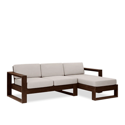 Rjart Solid Wood Cube L Shape Sofa