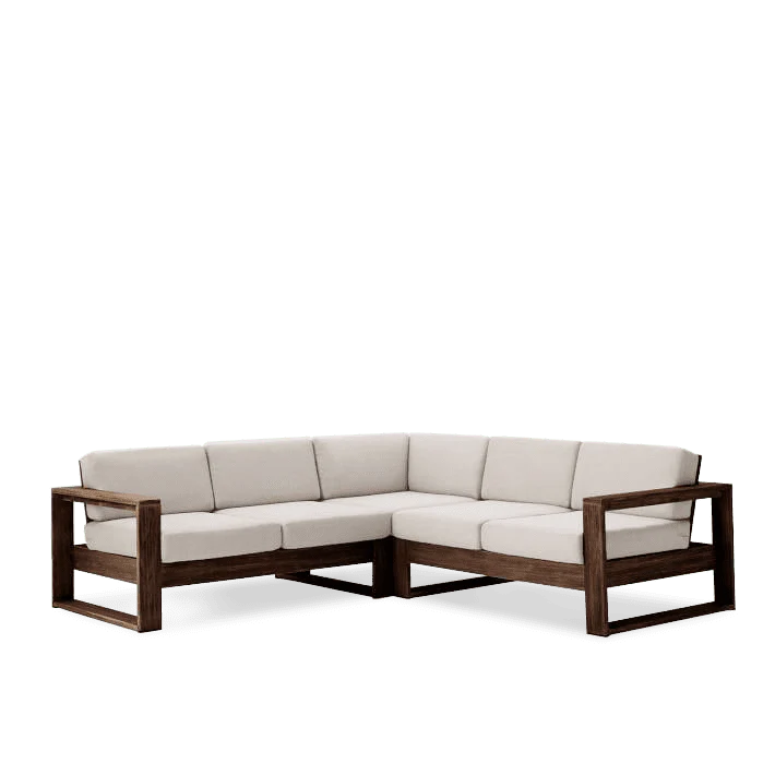 Rjart Solid Wood Cube L Shape Sofa