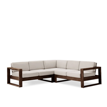 Rjart Solid Wood Cube L Shape Sofa