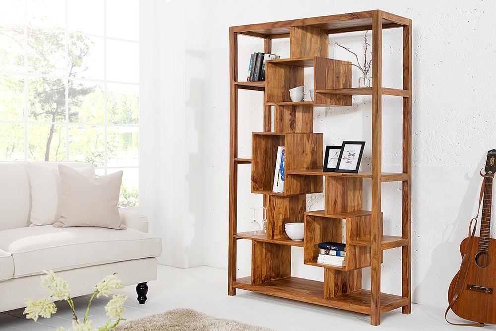 Rjart Solid Wood Cube Geo Bookcase