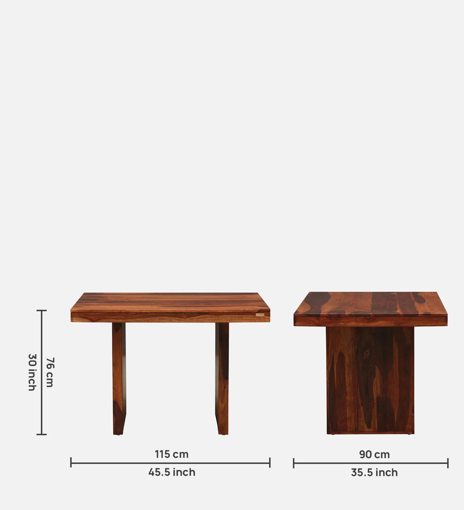 Imperial Solid Sheesham Wood 4 Seater Dining Table Set - 3 Years Warranty