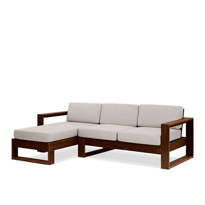 Rjart Solid Wood Cube L Shape Sofa