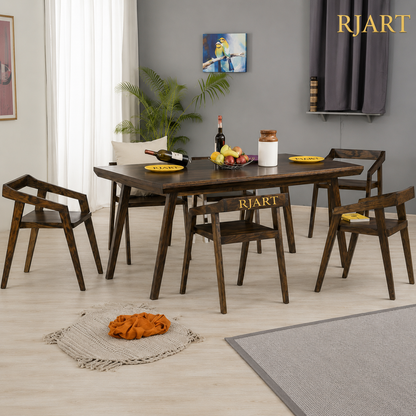 Rjart Solid Wood Buck Dining Set