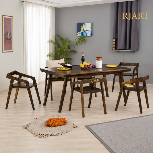 Rjart Solid Wood Buck Dining Set