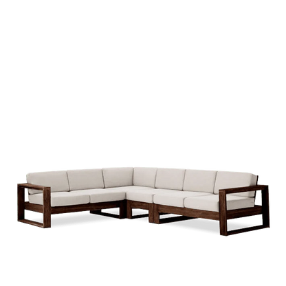Rjart Solid Wood Cube L Shape Sofa