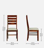 Imperial Solid Sheesham Wood 4 Seater Dining Table Set - 3 Years Warranty