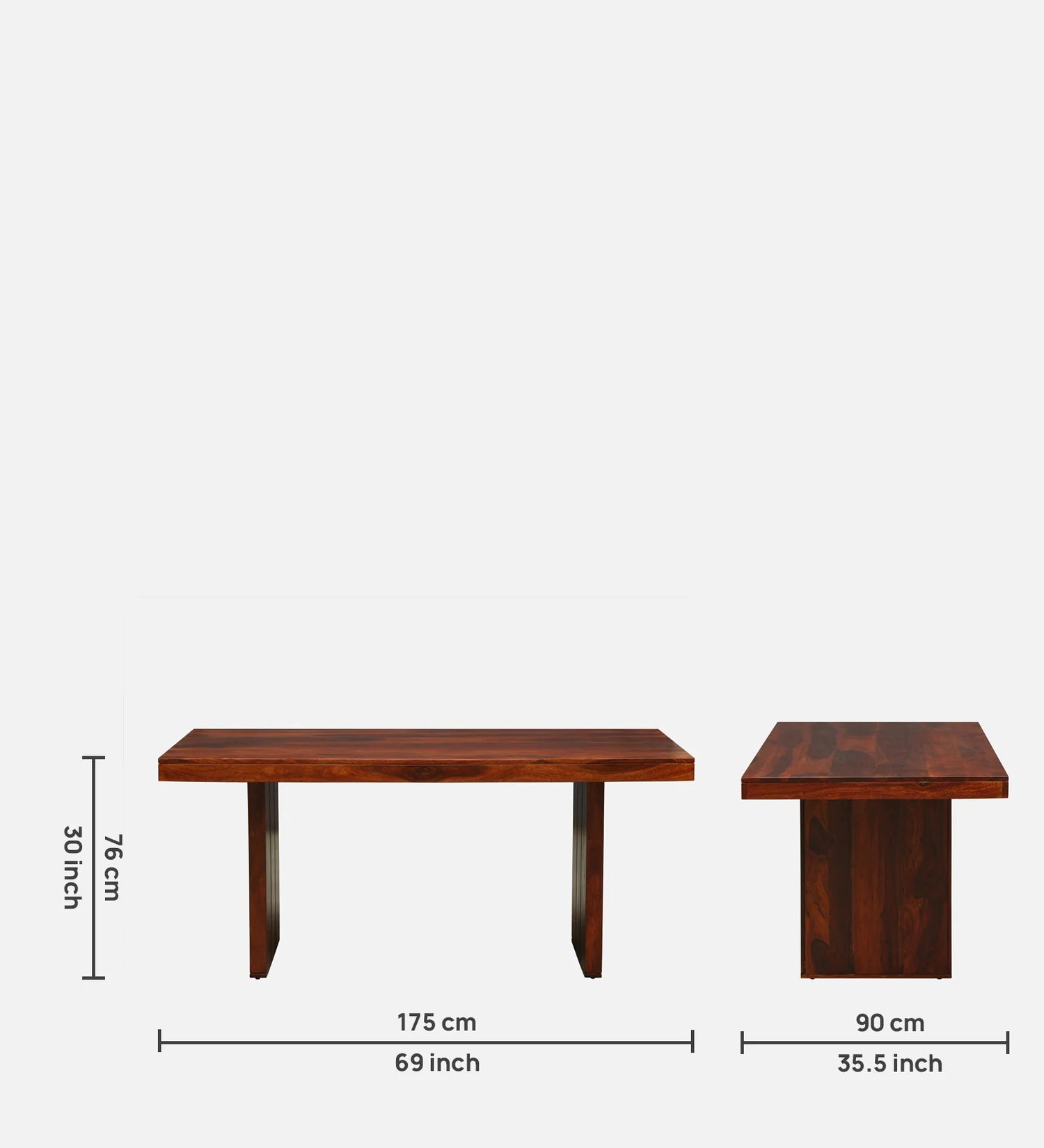 Imperial Solid Sheesham Wood 6 Seater Dining Table Set - 3 Years Warranty