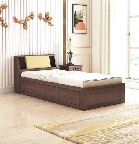{"alt" => "Imperial Solid Sheesham Wood Single Bed With Headboard and Box Storage - 3 Years Warranty"}