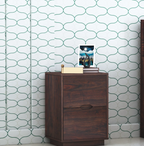 Savino Solid Sheesham Wood Bedside With Two Drawer Storage - 3 Years Warranty