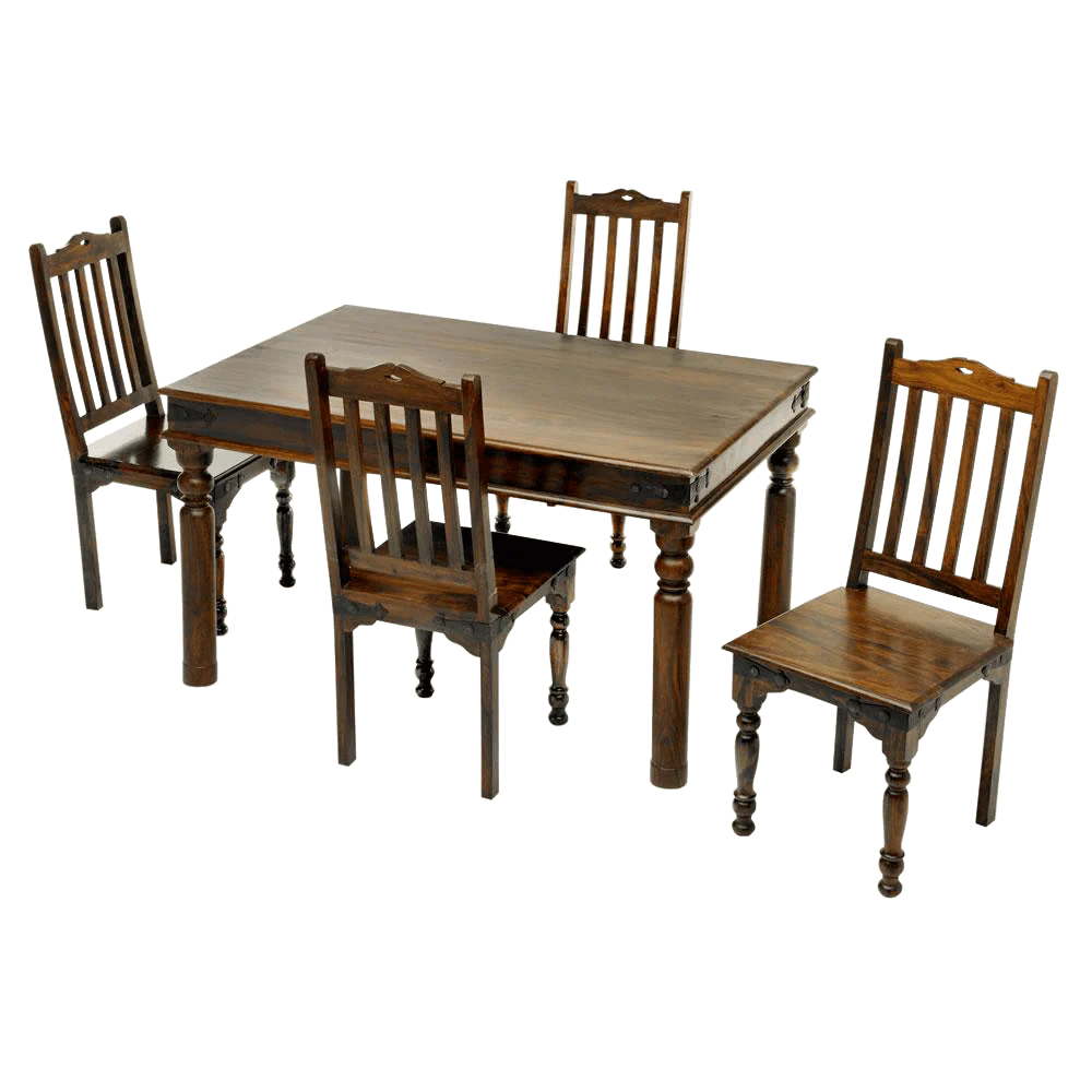 Rjart Solid Wood Dining Set With Bench