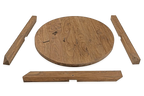 Rjart Solid Wood Capital Round Dining Set