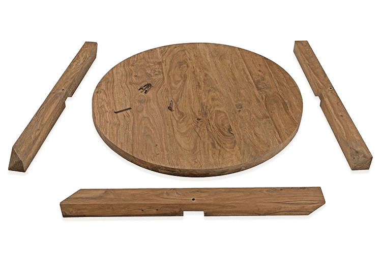 Rjart Solid Wood Capital Round Dining Set