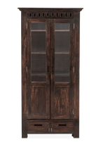 Rjart Solid Wood Kuber Bookcase With Glass Doors