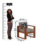 Rjart Euro Sheesham Single Seater Sofa - 3 Years Warranty