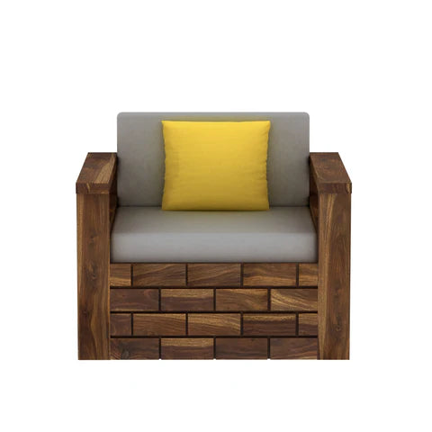 Rjart Italian Sheesham Single Seater Sofa - 3 Years Warranty