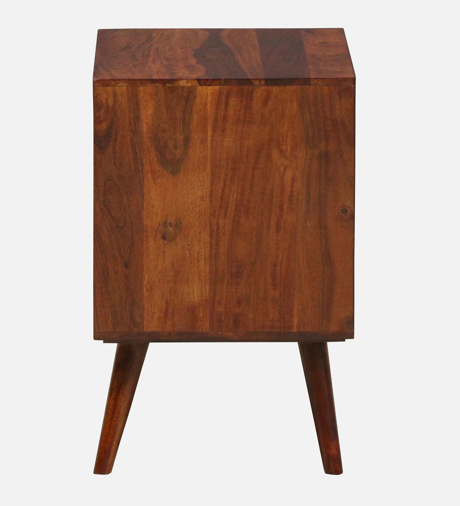 Cayden Solid Sheesham Wood Two Drawer Bedside Cane - 3 Years Warranty