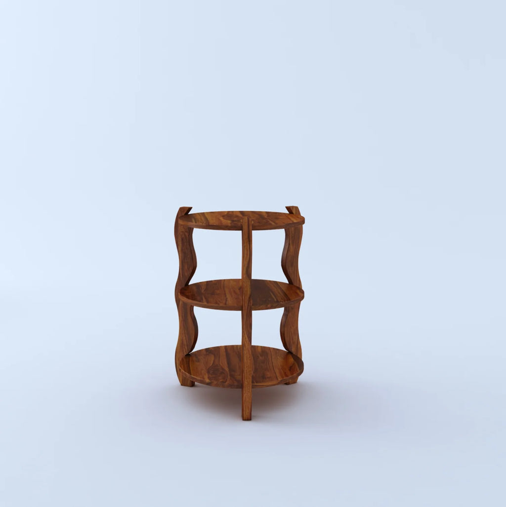 Zylin Solid Sheesham Wood Bedside Table - 3 Years Warranty