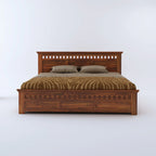 Savora Solid Sheesham Wood Bed With Box Storage - 3 Years Warranty