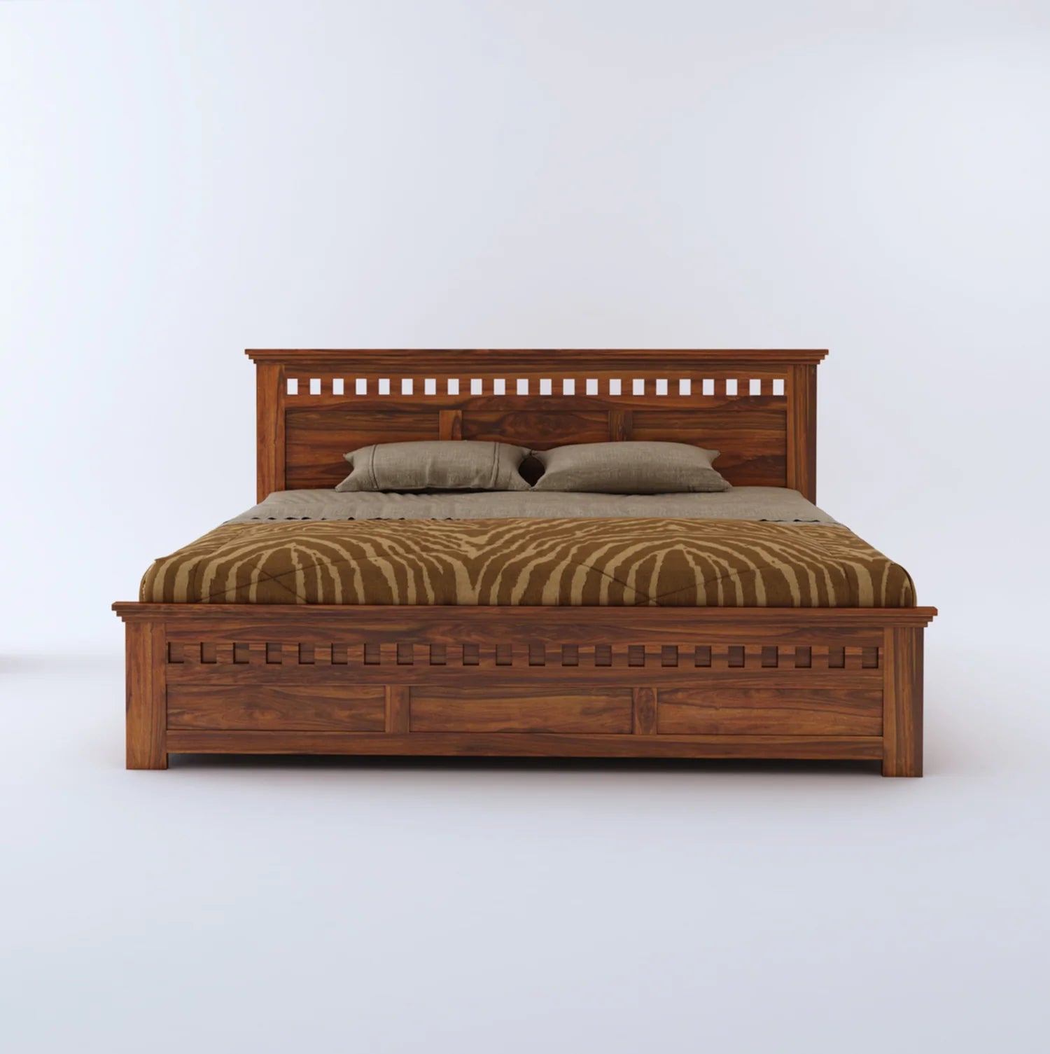 Savora Solid Sheesham Wood Bed With Box Storage - 3 Years Warranty