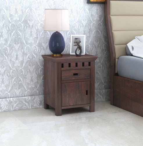{"alt" => "Savora Bedside Table With Storage in Solid Sheesham Wood - 3 Years Warranty"}