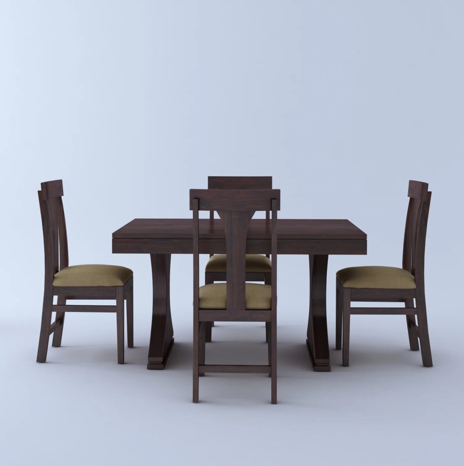 Aurelia Solid Sheesham Wood 4 Seater Dining Table Set - 3 Years Warranty