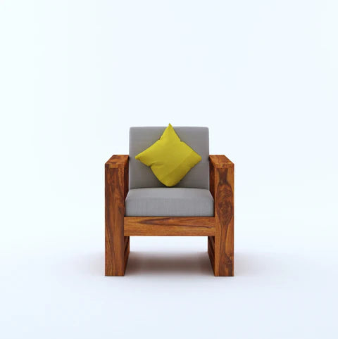 Rjart Lurid Sheesham Single Seater Sofa - 3 Years Warranty